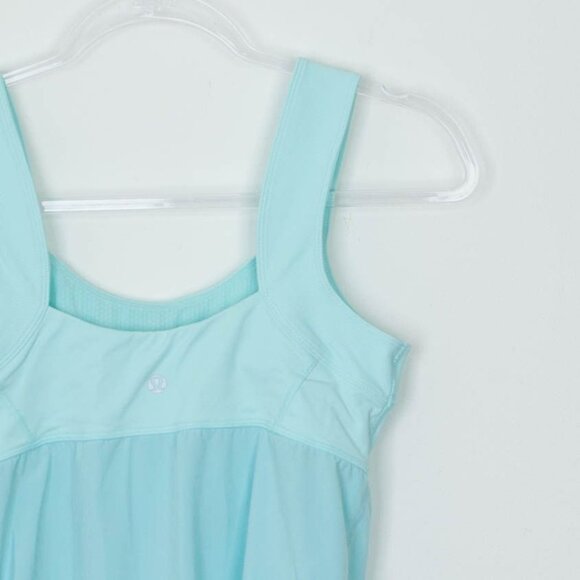 Lululemon Womens Run: Ta Ta Topper Tank Top Size 6 Aquamarine Running Workout - Picture 6 of 8